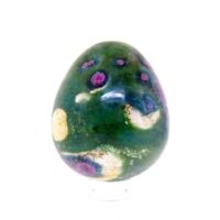 Ruby in Fuchsite Gemstone Egg