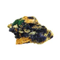 Azurite with Malachite on Matrix Raw Crystal Specimen