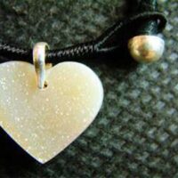 Agate with Quartz Heart Pendant