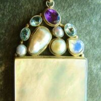 One Off Designer Pendant with 925 Silver Setting