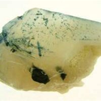 Blue Tourmaline in Smokey Quartz Crystal Specimen