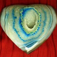 Large Agate Geode Heart