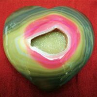 Large Agate Geode Heart