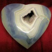 Large Agate Geode Heart