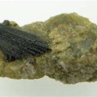 Epidote in Feldspar Crystal Specimen