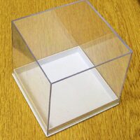 20 x Plastic Display Box-White Base with Clear Top (N4 Size)
