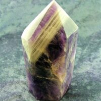 Chevron Amethyst Polished Point Specimen