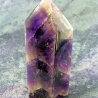 Chevron Amethyst Polished Point Specimen
