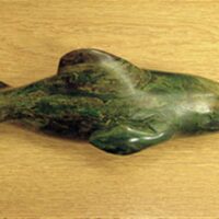 One Off Dolphin Carving in Verdite