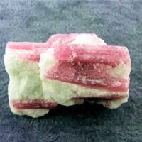 Rubellite in Quartz Rough Crystal Specimen