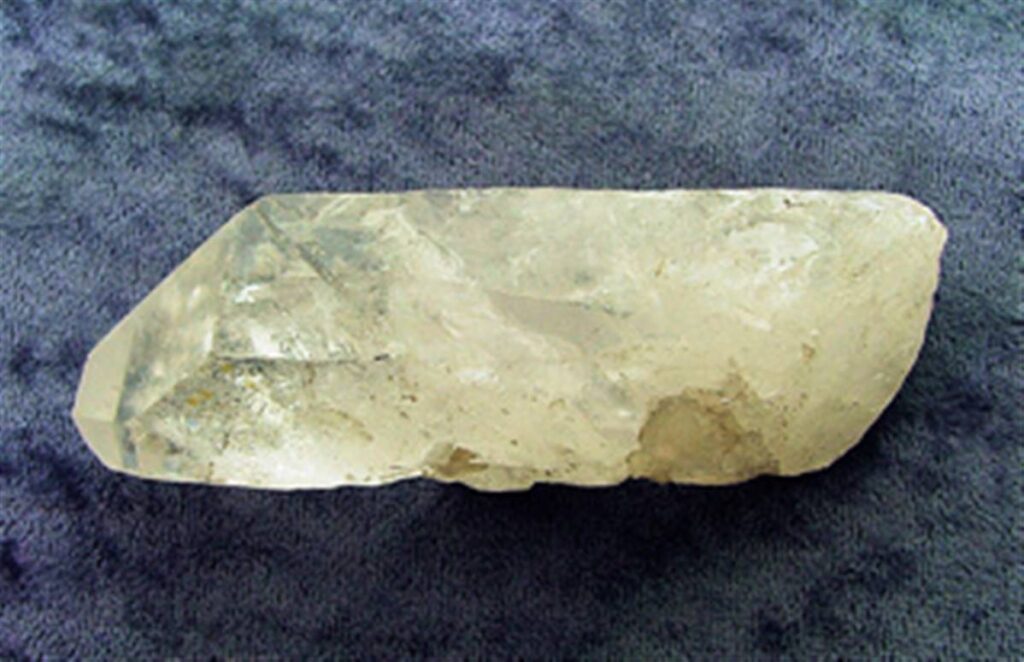'Self Healed' & Surface Etched Quartz Point Specimen