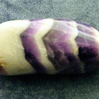 Chevron Amethyst Polished Pebble Specimen