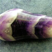 Chevron Amethyst Polished Pebble Specimen