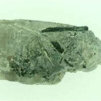 Tourmaline in Quartz Specimen Etched with Mica. 65 x 35 x 27mm Aprox. 82g