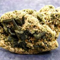 Epidote Crystals in Matrix Specimen
