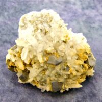 Quartz with Sphalerite Crystal Formations on Pyrite Matrix