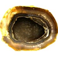 Agate with Chalcedony Geode Specimen with Polished Cut Face