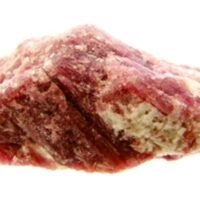 Rubellite in Quartz Rough Crystal Specimen