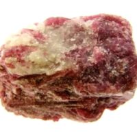 Rubellite in Quartz Rough Crystal Specimen