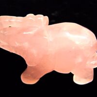 Elephant Carving in Rose Quartz
