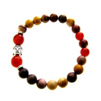 Buddha Power Bead Bracelet in Mookaite