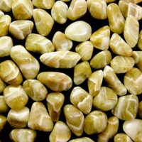 Green Chevron Amethyst Polished Tumble Stones