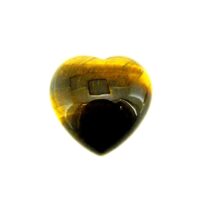 Tigers Eye Mini Puff Heart