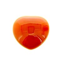 Carnelian Large Puff Hearts