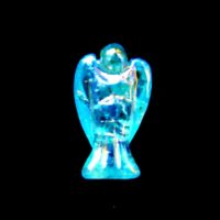 Mini Angel Carving in Aqua Aura Quartz