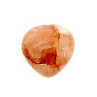 Red Hematiod Quartz Mini Puff Heart