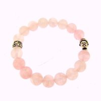 Buddha Power Bead Bracelet in Rose Quartz