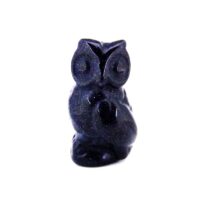 Carving Of An Owl in Blue Gold Stone