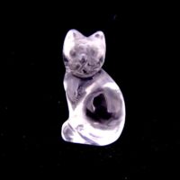 Gemstone Kitten Carving in Quartz