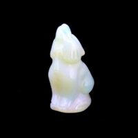 Gemstone Wolf Carving in Opalite