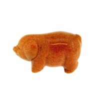 Carving Of A Pig in Copper Goldstone