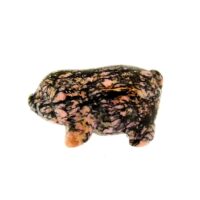 Carving Of A Pig in Rhodonite
