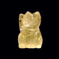 Lucky Chinese Waving Cat Carving in Quartz