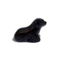 Seal Carving in Blue Gold Stone