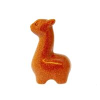 Alpaca Carving in Copper Goldstone