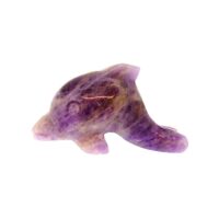 Dolphin Figure Carved in Amethyst