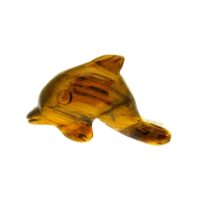 Dolphin Figure Carved in Tigerseye