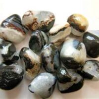 Tumbled Black & White Sardonyx Pebbles (Brazil)