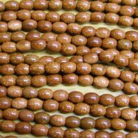 Brown Gold Stone Rice Beads on A String