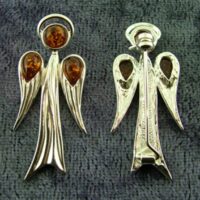 Angel Design Brooch in 925 Silver