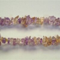 Ametrine Gem Chip Necklace. 18" Long