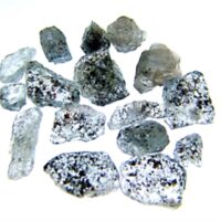 Aquamarine with Hematite Rough Crystal Chips (Extra Small Size)