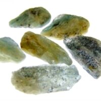 Aquamarine with Hematite Rough Crystal Chips (Large Size)