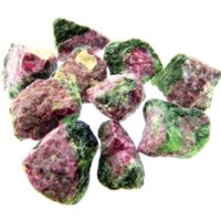 Ruby in Zoisite Rough Crystal Specimens