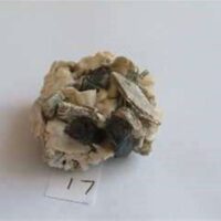 Tourmaline and Star Mica in Feldspar Specimen 5 x 5cm Aprox